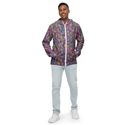 Prismatic Catacomb on a Men's Windbreaker