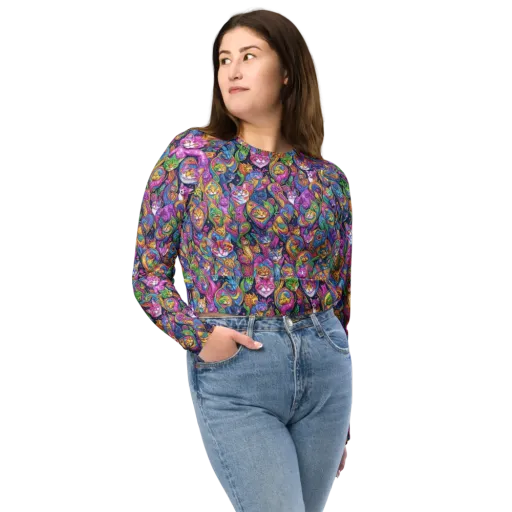 Prismatic Catacomb on a Long Sleeve Crop Top