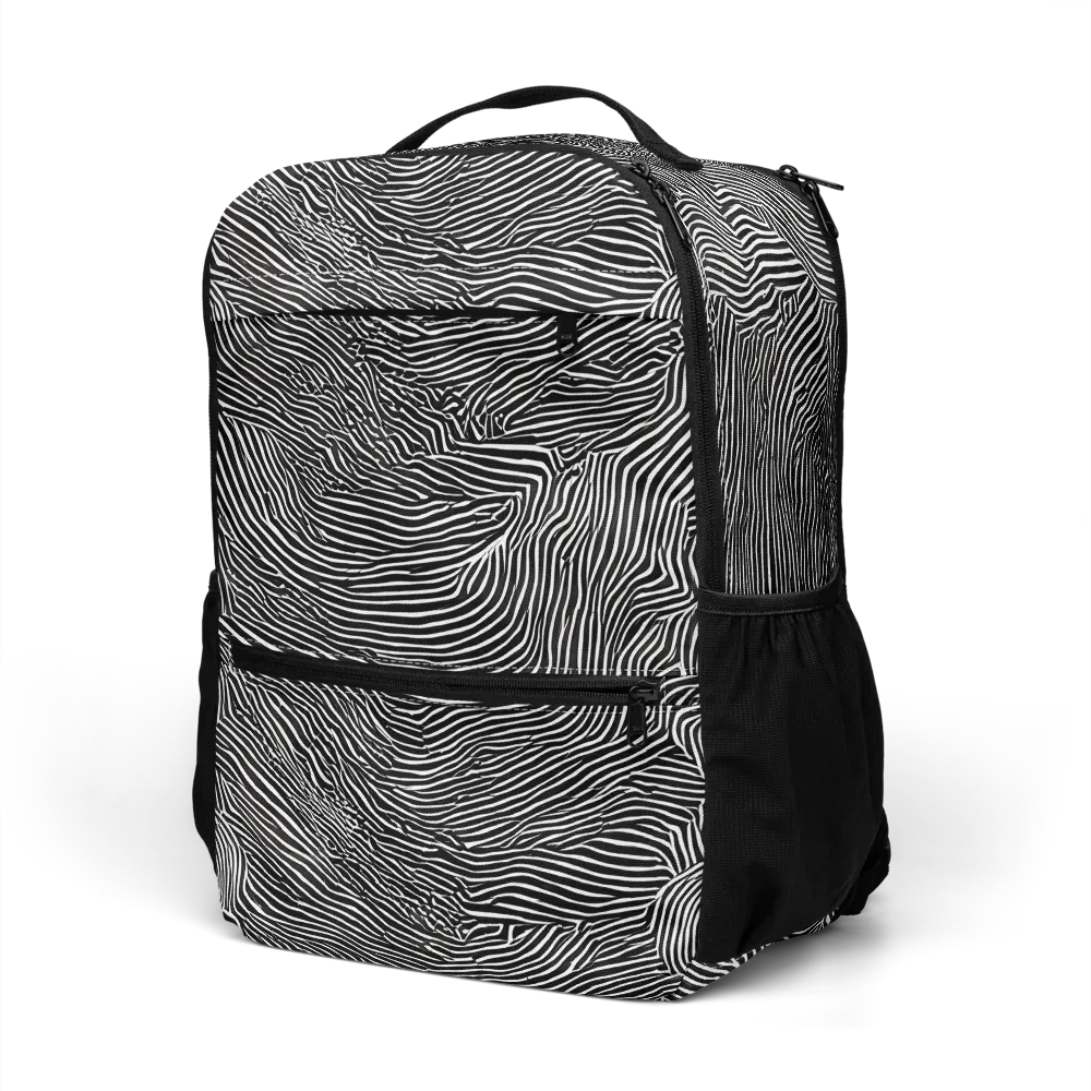 Blacktop Ripples on Utility Backpack — Left Front