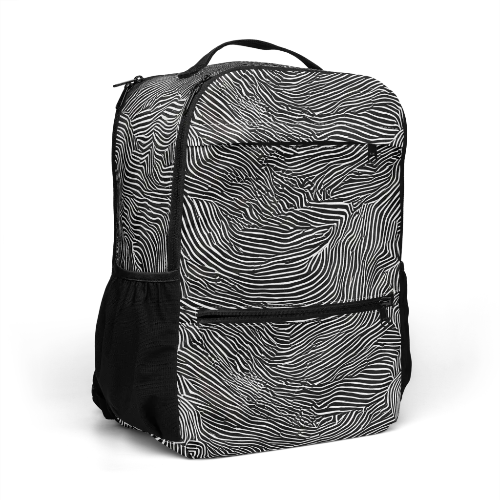 Blacktop Ripples on Utility Backpack — Right Front