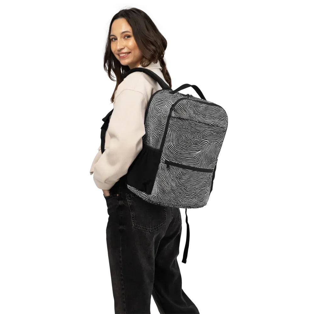 Blacktop Ripples on Utility Backpack — Back
