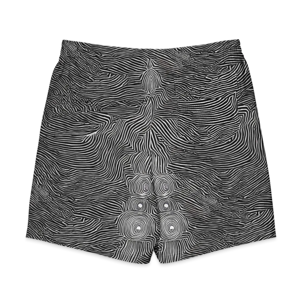 Blacktop Ripples on Men's Board Shorts — Back