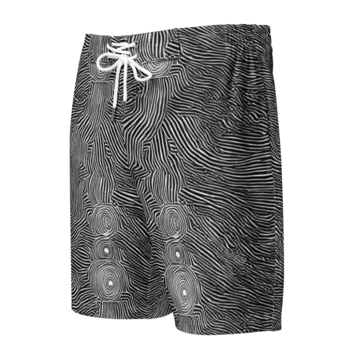 Blacktop Ripples on a Men's Board Shorts