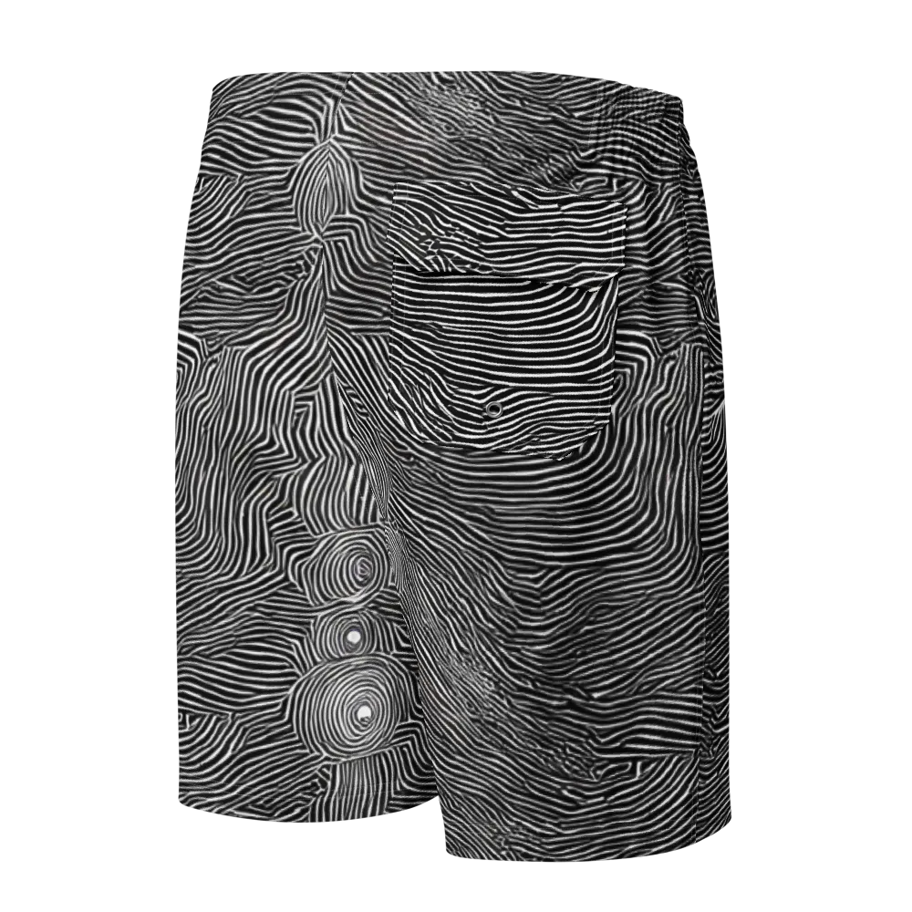 Blacktop Ripples on Men's Board Shorts — Back