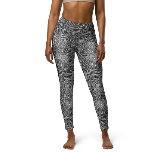 Blacktop Ripples on a Yoga Leggings