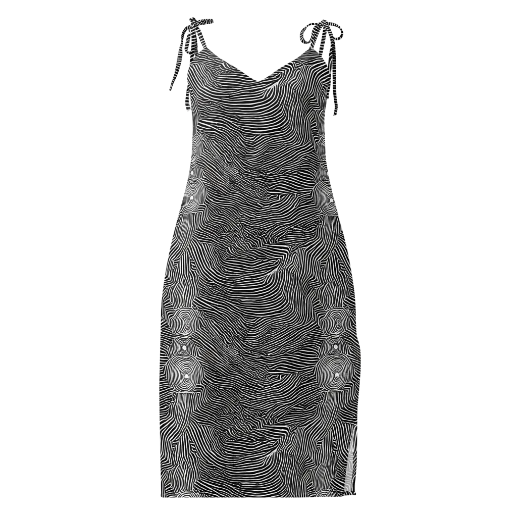 Blacktop Ripples on Slip Dress — Front