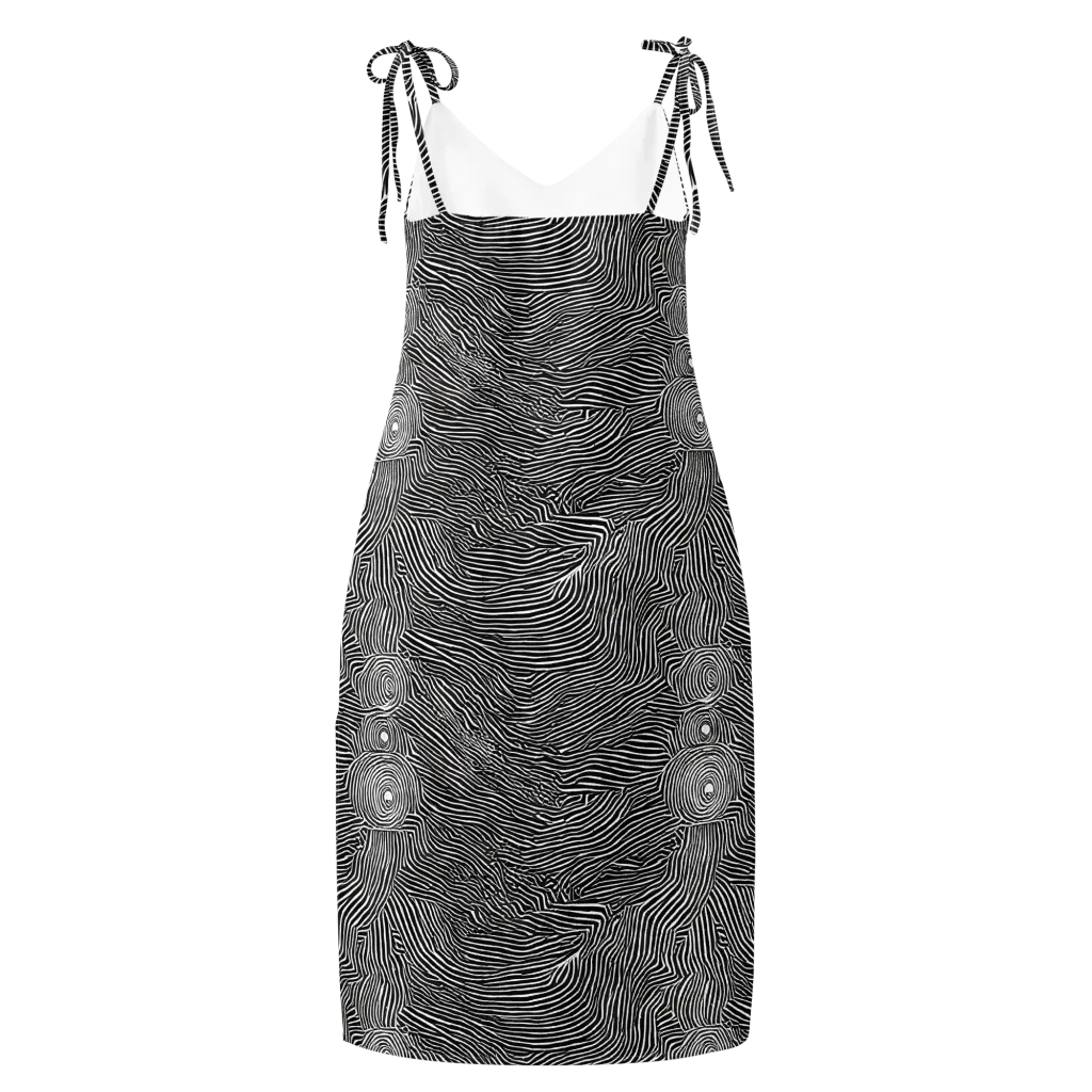 Blacktop Ripples on Slip Dress — Back