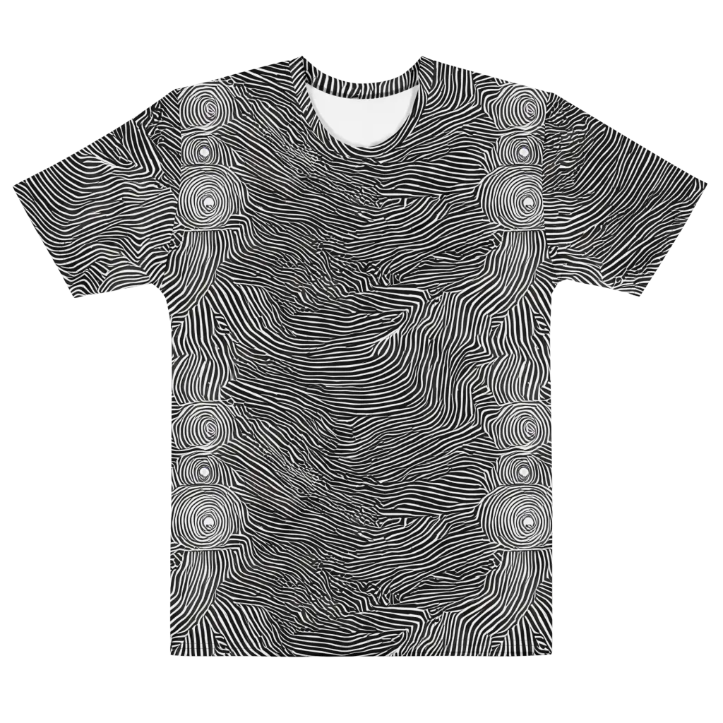 Blacktop Ripples on Men's Cotton Crew Neck T-Shirt — Front