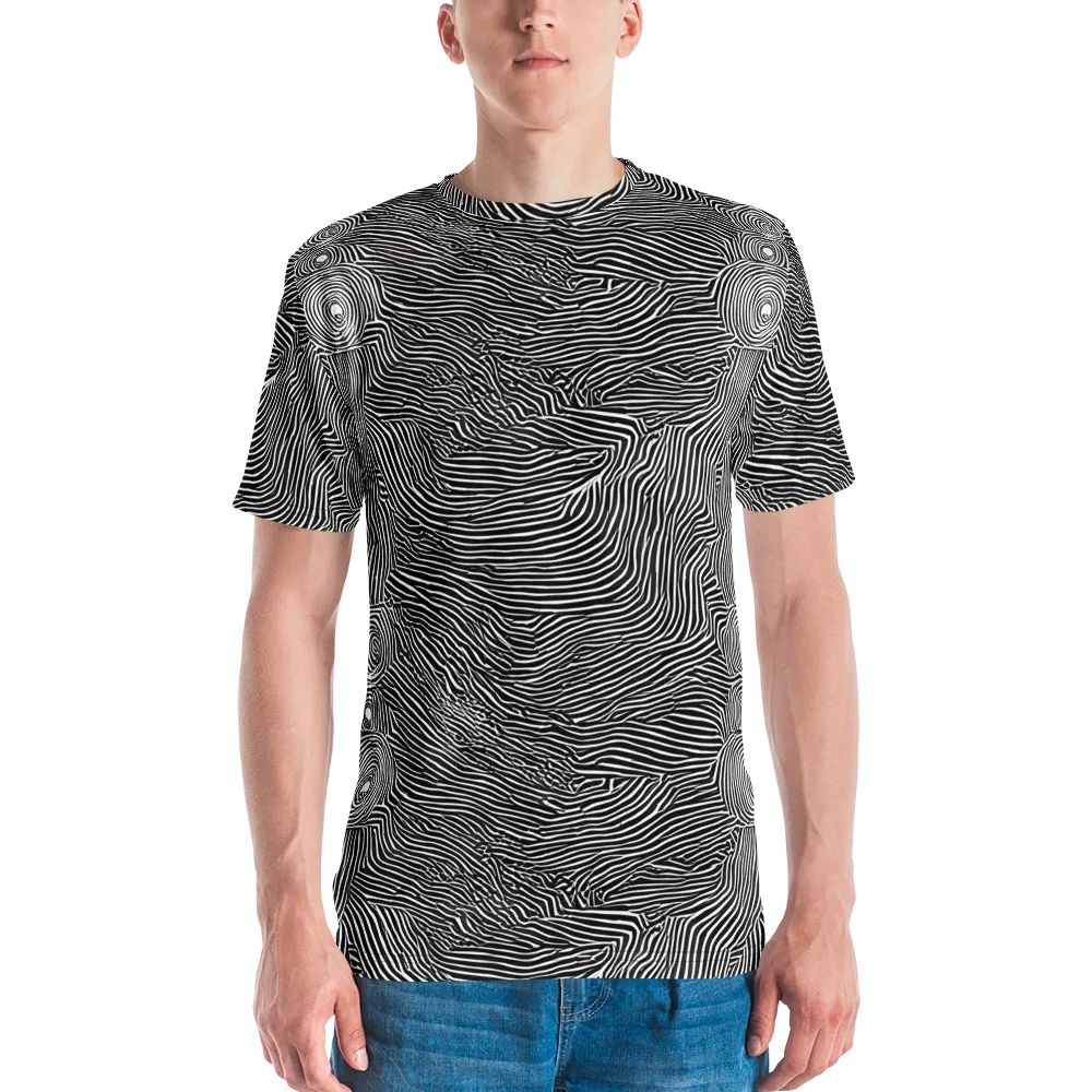 Blacktop Ripples on Men's Crew Neck T-Shirt — Front