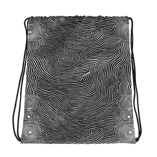 Blacktop Ripples on a Drawstring Bag