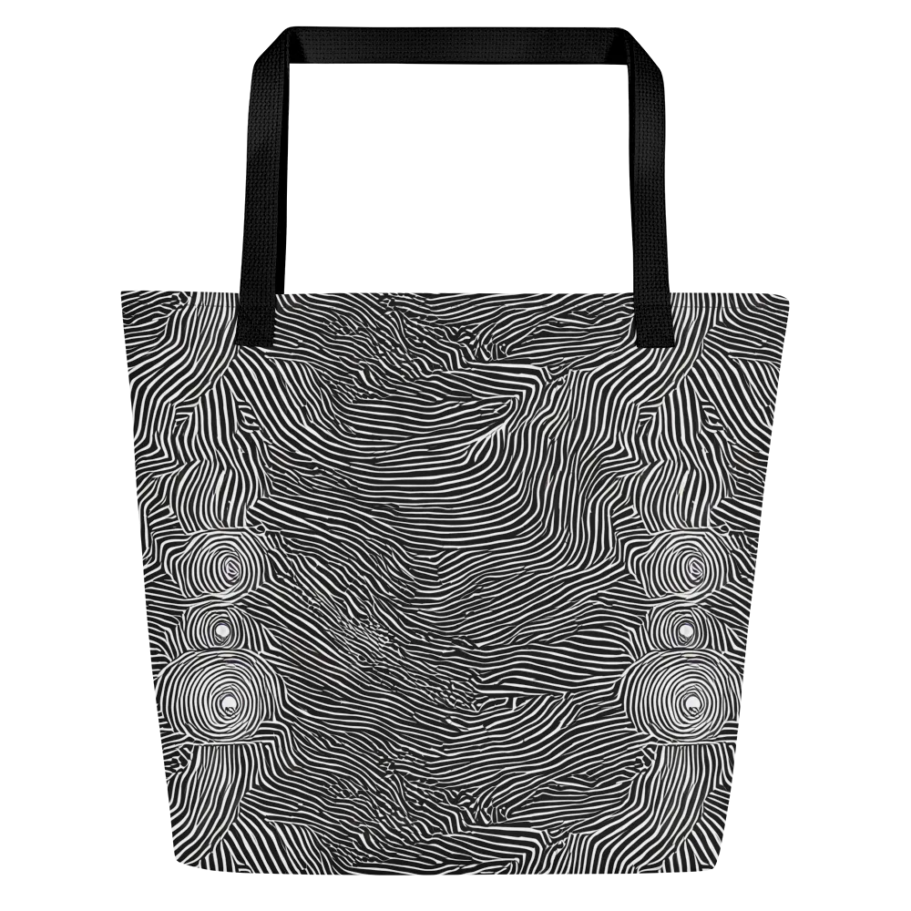 Blacktop Ripples on Large Tote Bag W/ Pocket — Front