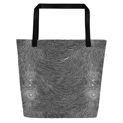 Blacktop Ripples on a Large Tote Bag W/ Pocket
