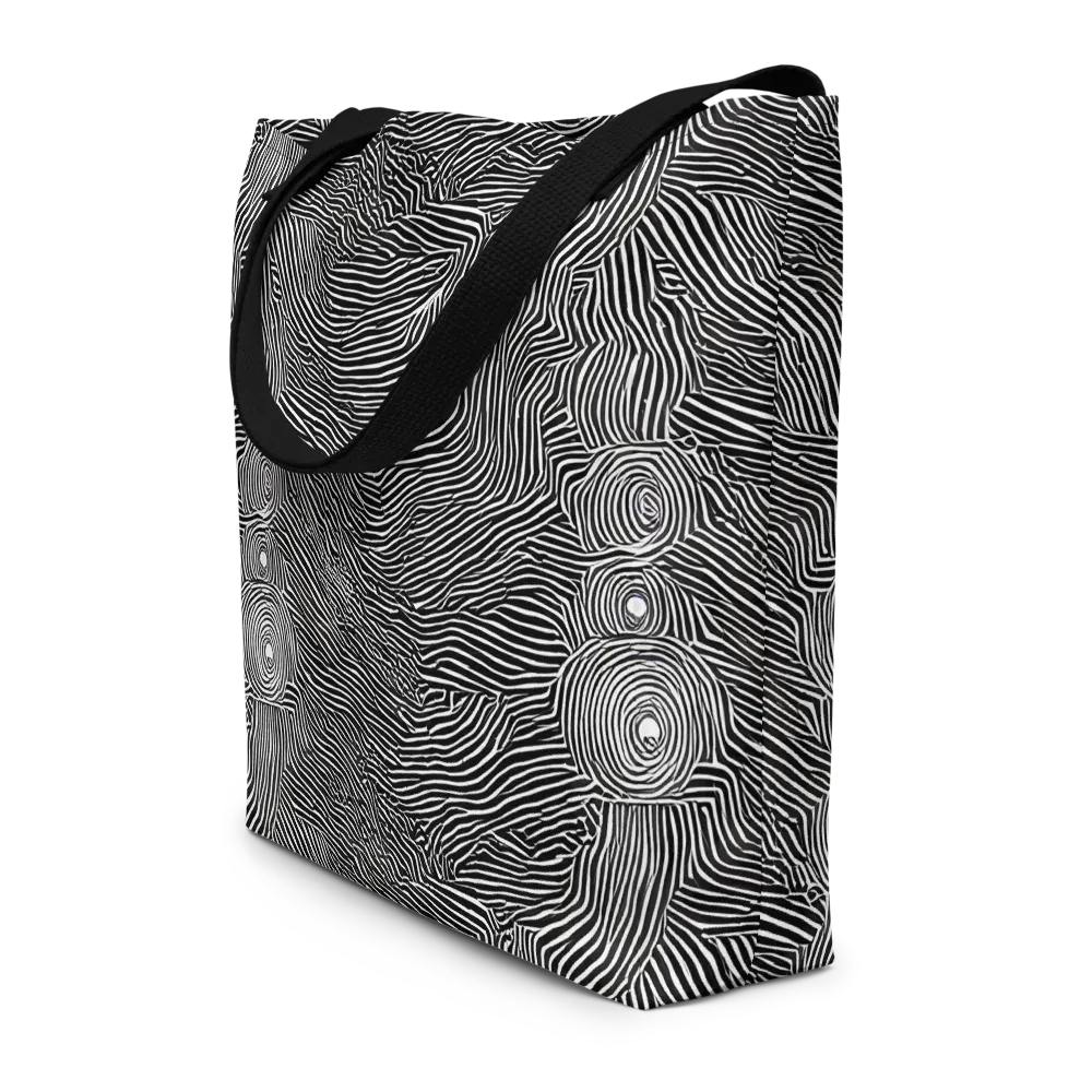 Blacktop Ripples on Large Tote Bag W/ Pocket — Front