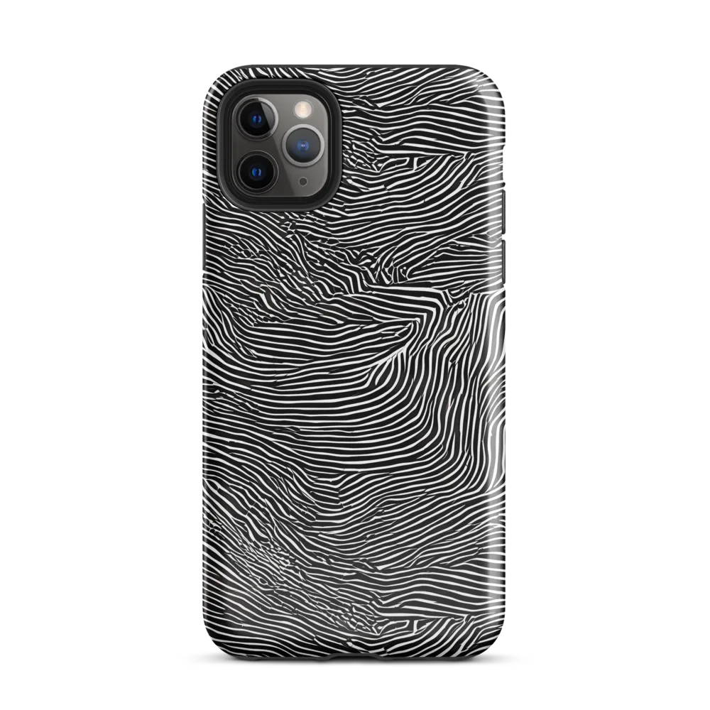 Blacktop Ripples on Tough Case for iPhone® — Front