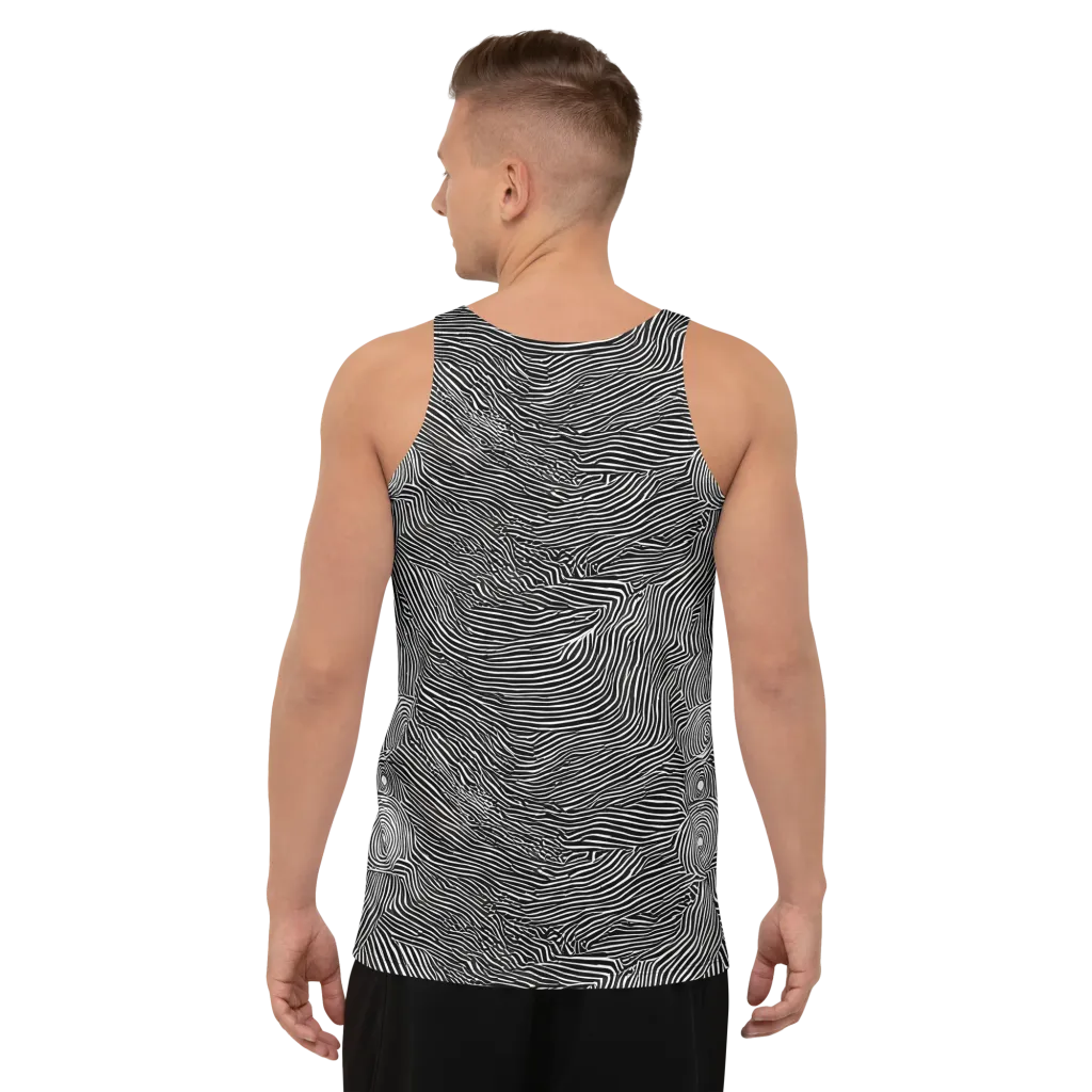 Blacktop Ripples on Men's Tank Top — Back