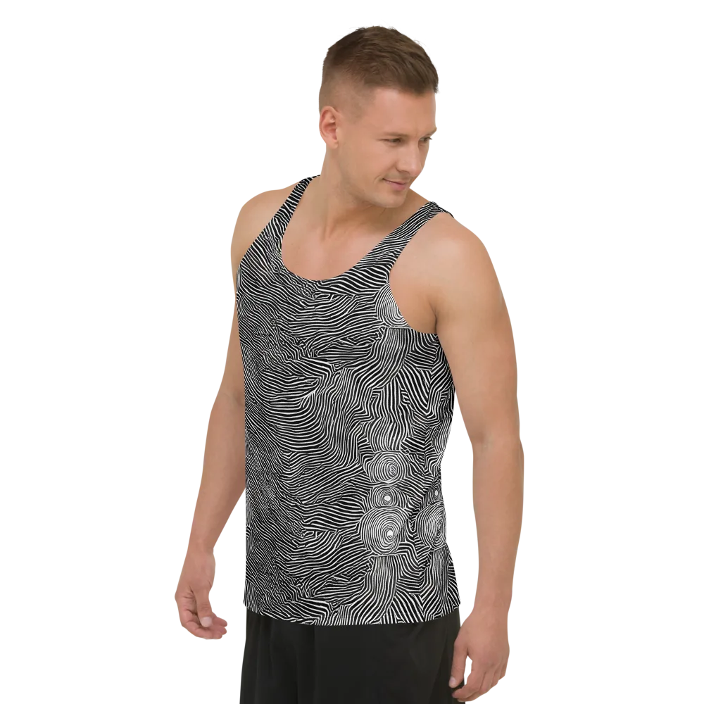Blacktop Ripples on Men's Tank Top — Left Front