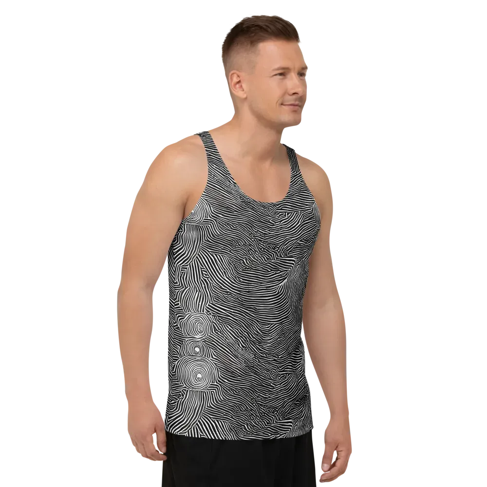 Blacktop Ripples on Men's Tank Top — Right Front