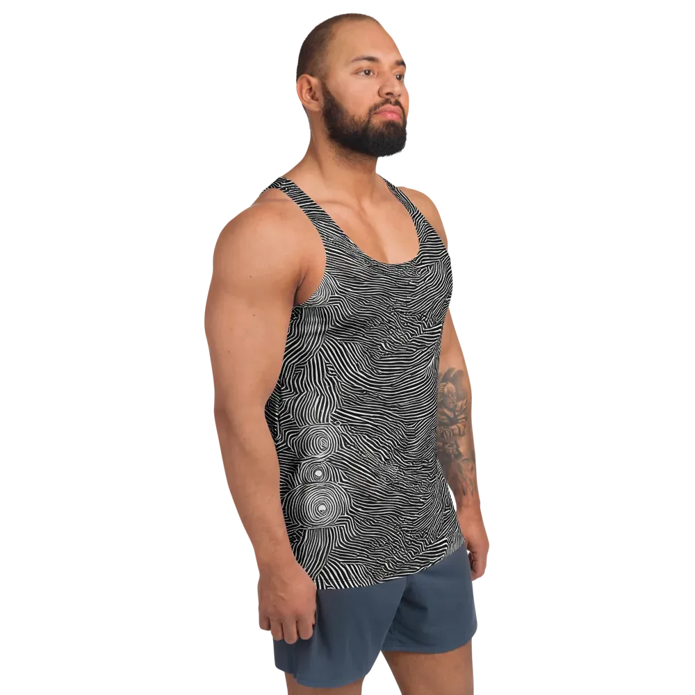 Blacktop Ripples on Men's Tank Top — Right Front