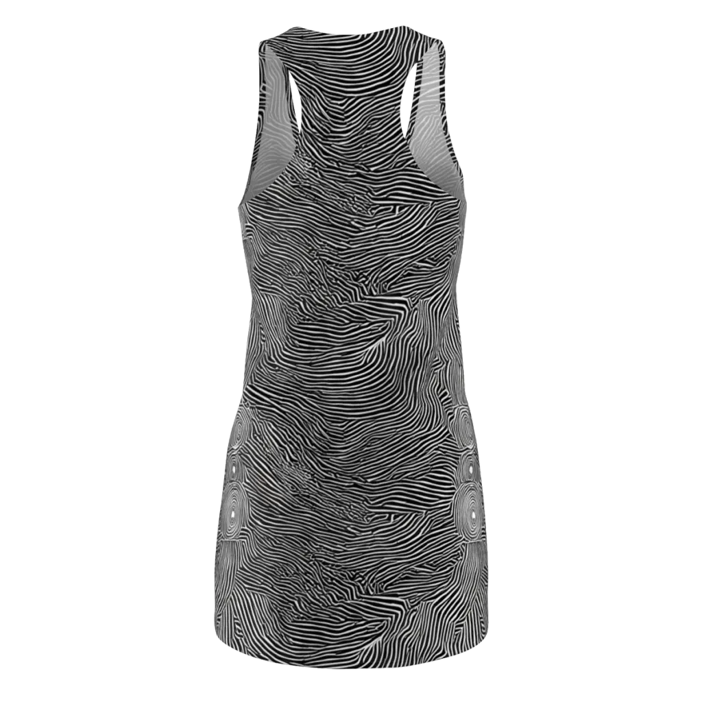 Blacktop Ripples on Racerback Dress — Back