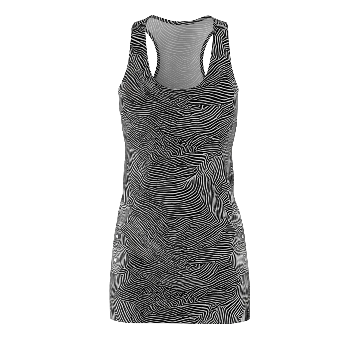 Blacktop Ripples on Racerback Dress — Front