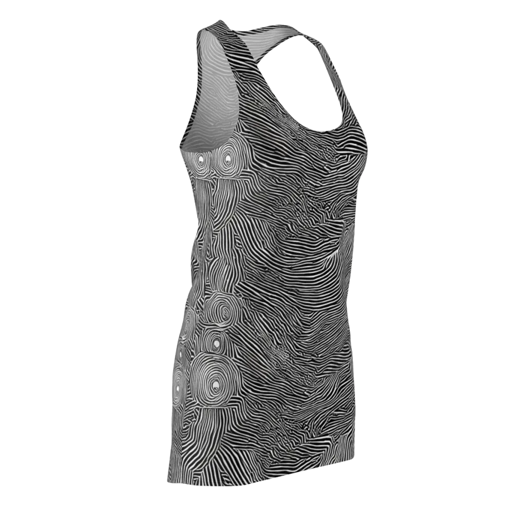 Blacktop Ripples on Racerback Dress — Front Side