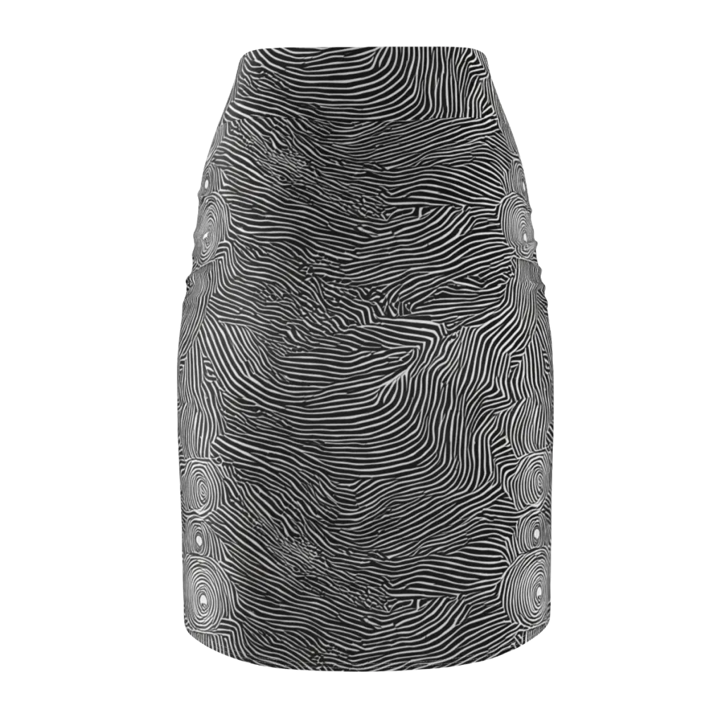 Blacktop Ripples on Pencil Skirt — Back