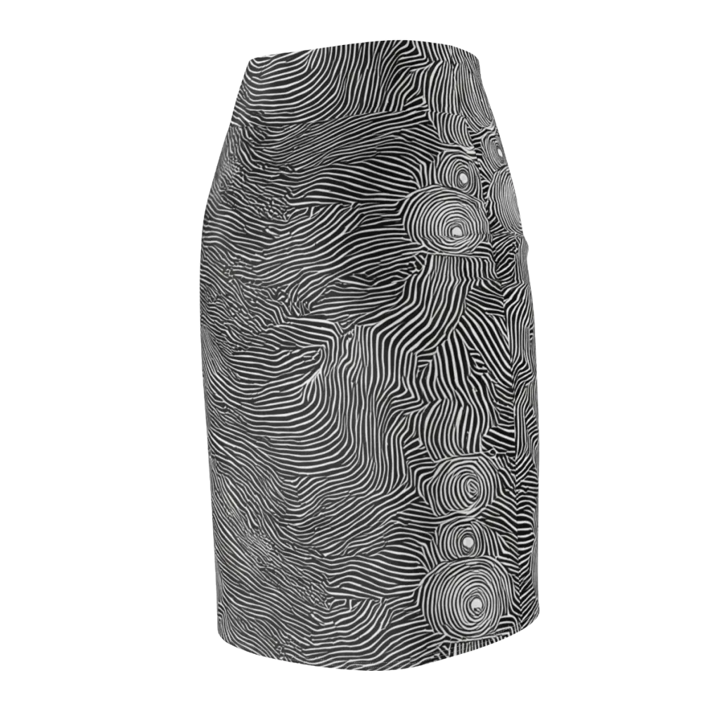 Blacktop Ripples on Pencil Skirt — Back Side