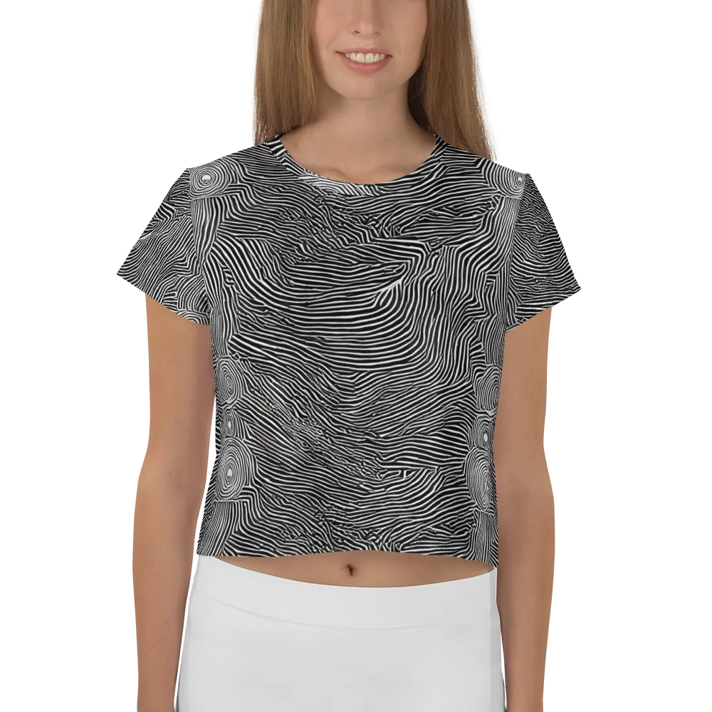 Blacktop Ripples on Crop Tee — Front