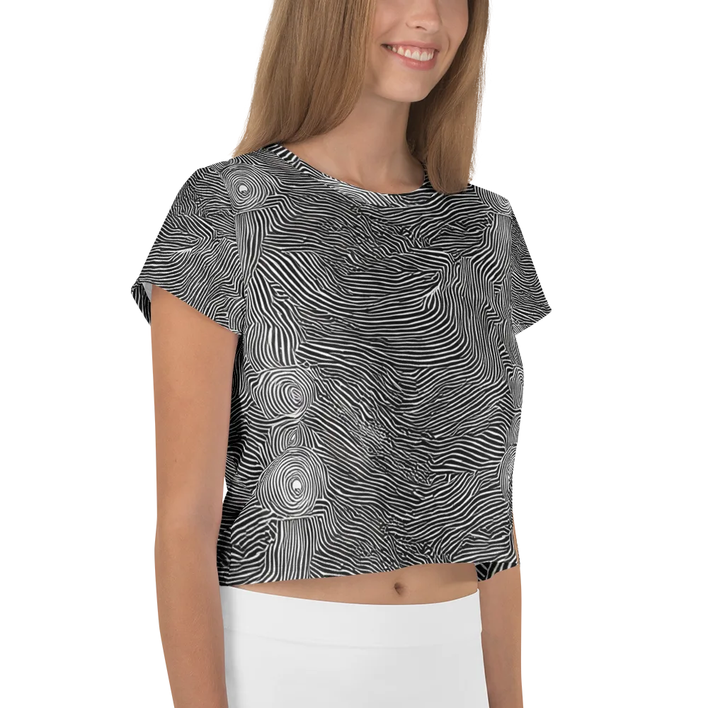 Blacktop Ripples on Crop Tee — Right