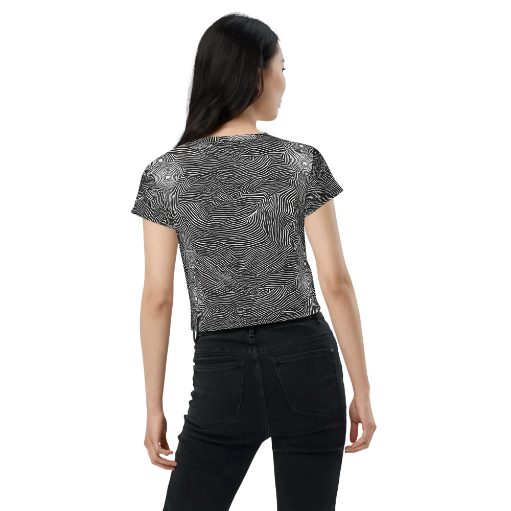 Blacktop Ripples on Crop Tee — Back