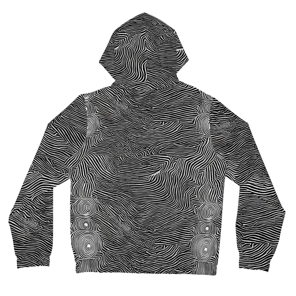 Blacktop Ripples on Women's Full-Zip Hoodie — Back
