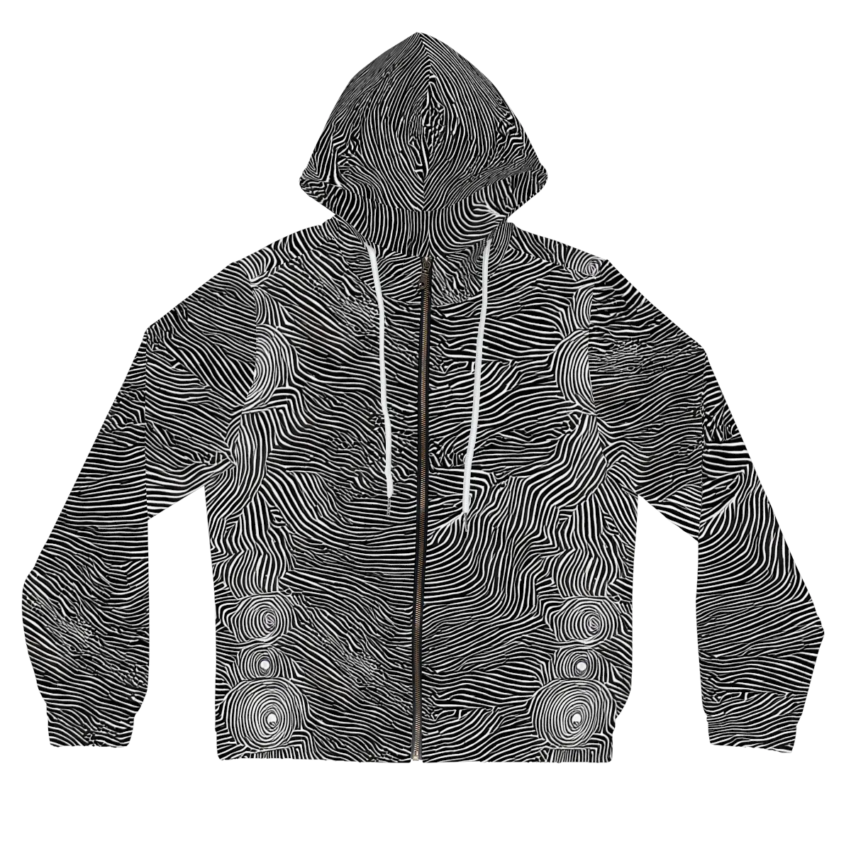 Blacktop Ripples on Women's Full-Zip Hoodie — Front
