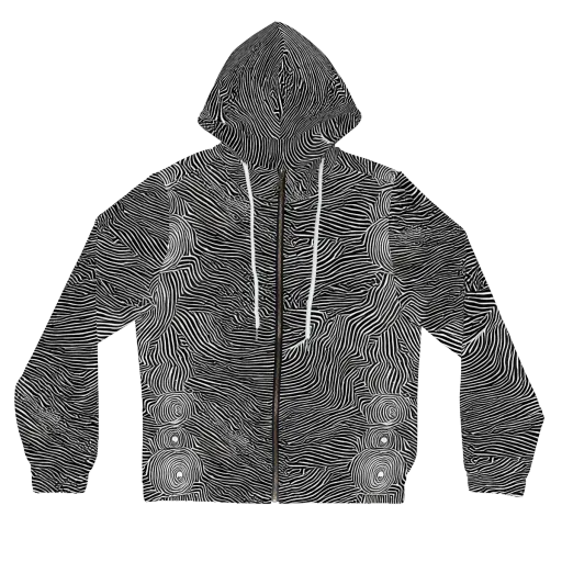 Blacktop Ripples on a Women's Full-Zip Hoodie