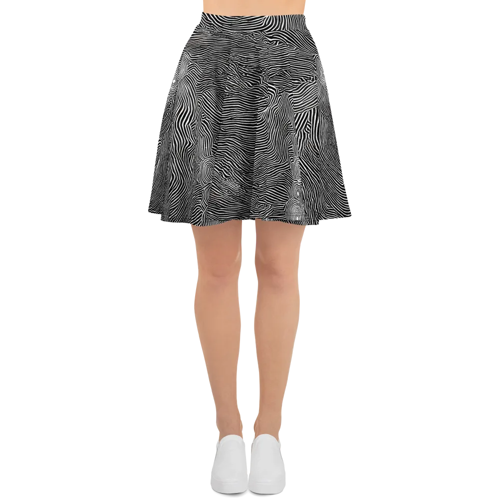 Blacktop Ripples on Skater Skirt — Front