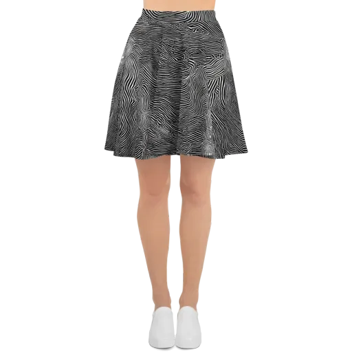 Blacktop Ripples on a Skater Skirt