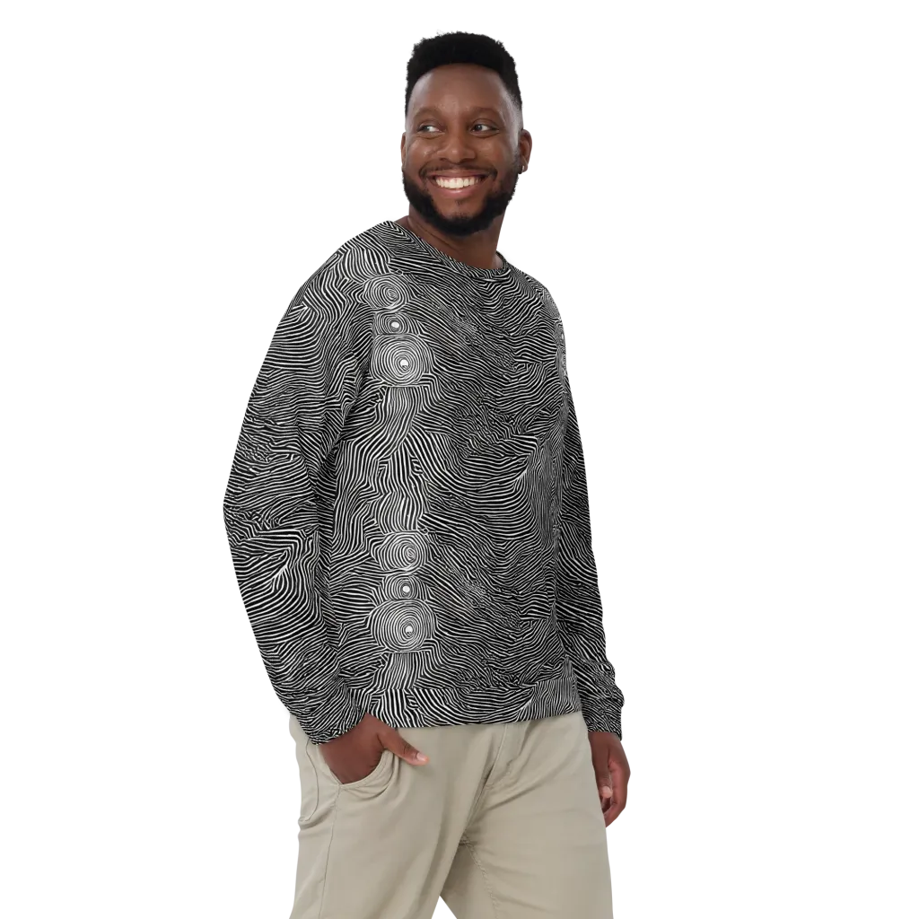 Blacktop Ripples on Sweatshirt — Front