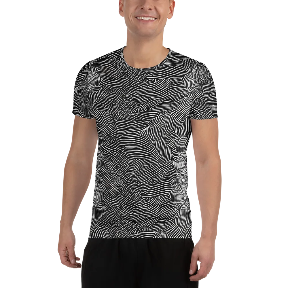 Blacktop Ripples on Men's Athletic T-Shirt — Front