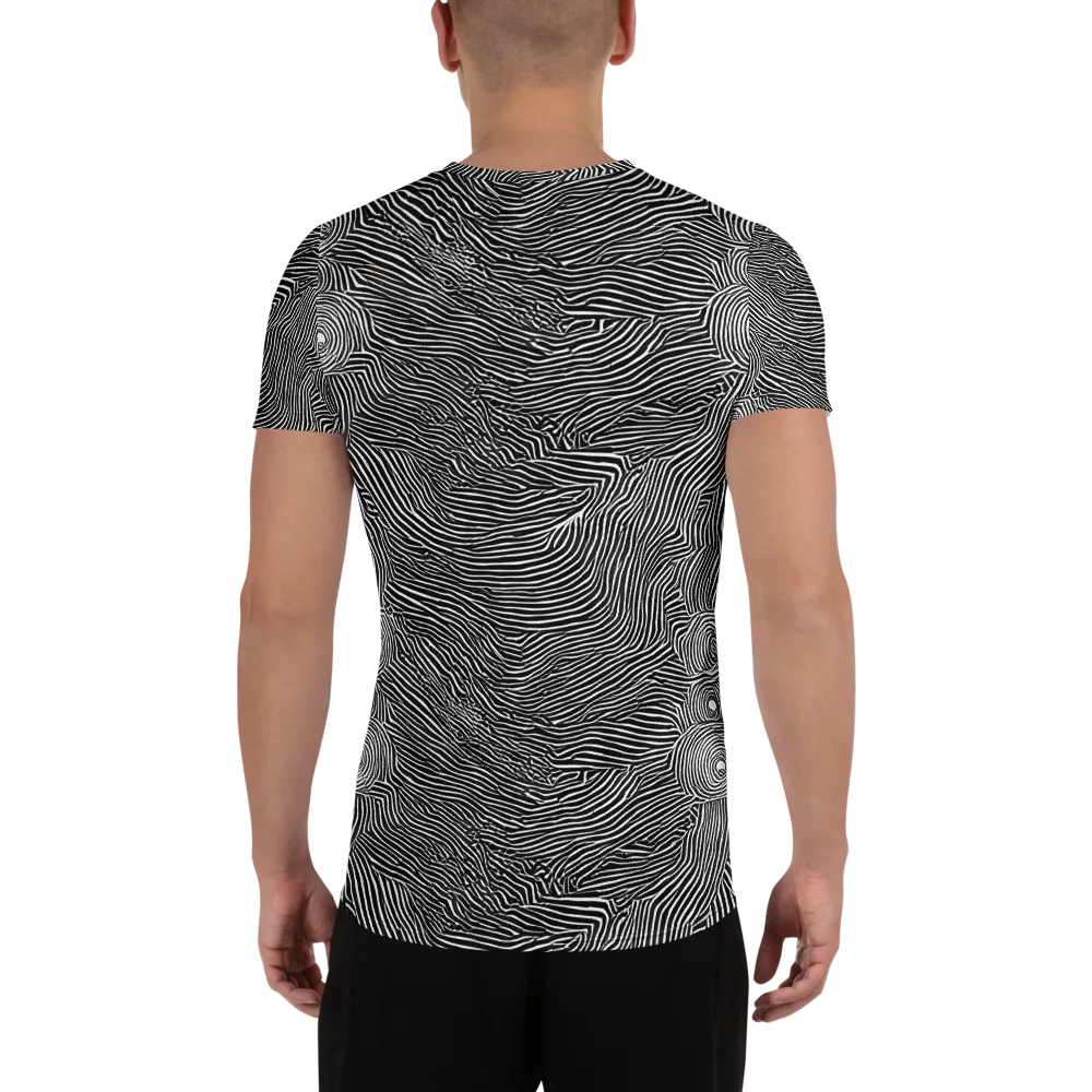 Blacktop Ripples on Men's Athletic T-Shirt — Back