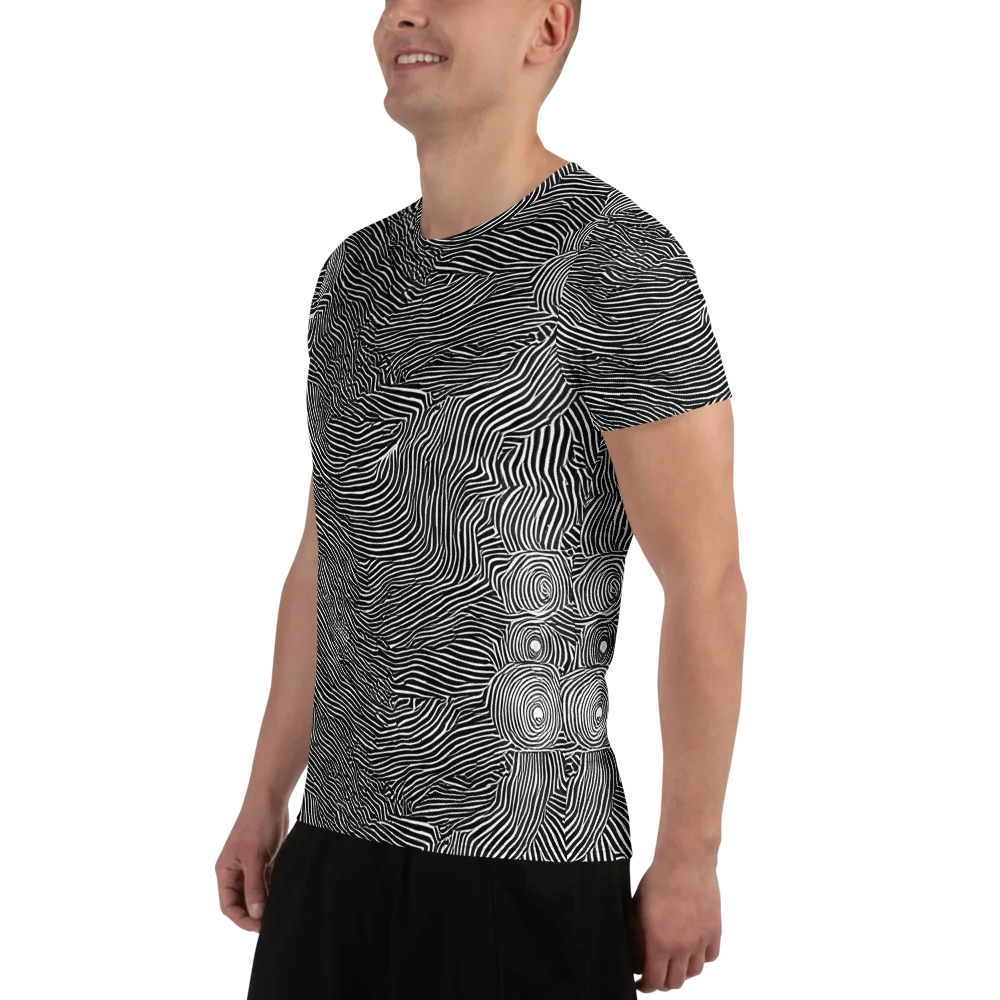 Blacktop Ripples on Men's Athletic T-Shirt — Left
