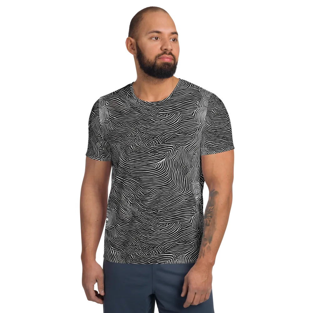 Blacktop Ripples on Men's Athletic T-Shirt — Front