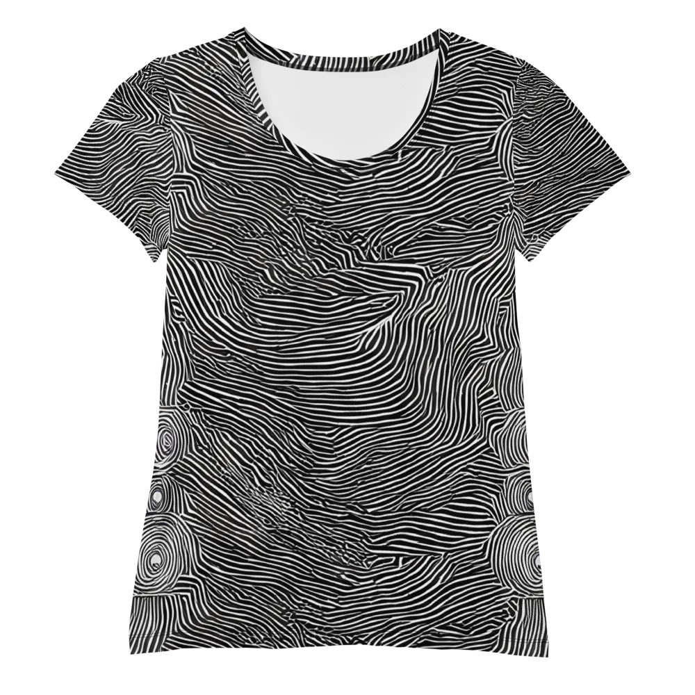 Blacktop Ripples on Women's Athletic T-Shirt — Front