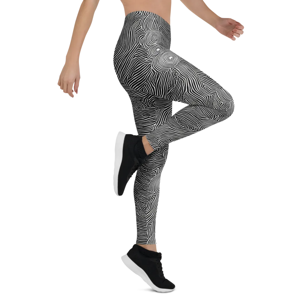 Blacktop Ripples on Leggings — Right