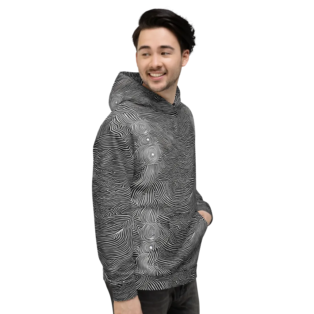 Blacktop Ripples on Hoodie — Right