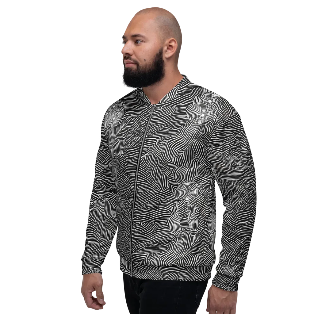 Blacktop Ripples on Bomber Jacket — Left