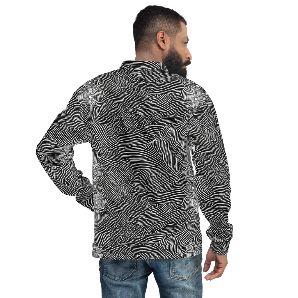 Blacktop Ripples on Bomber Jacket — Back