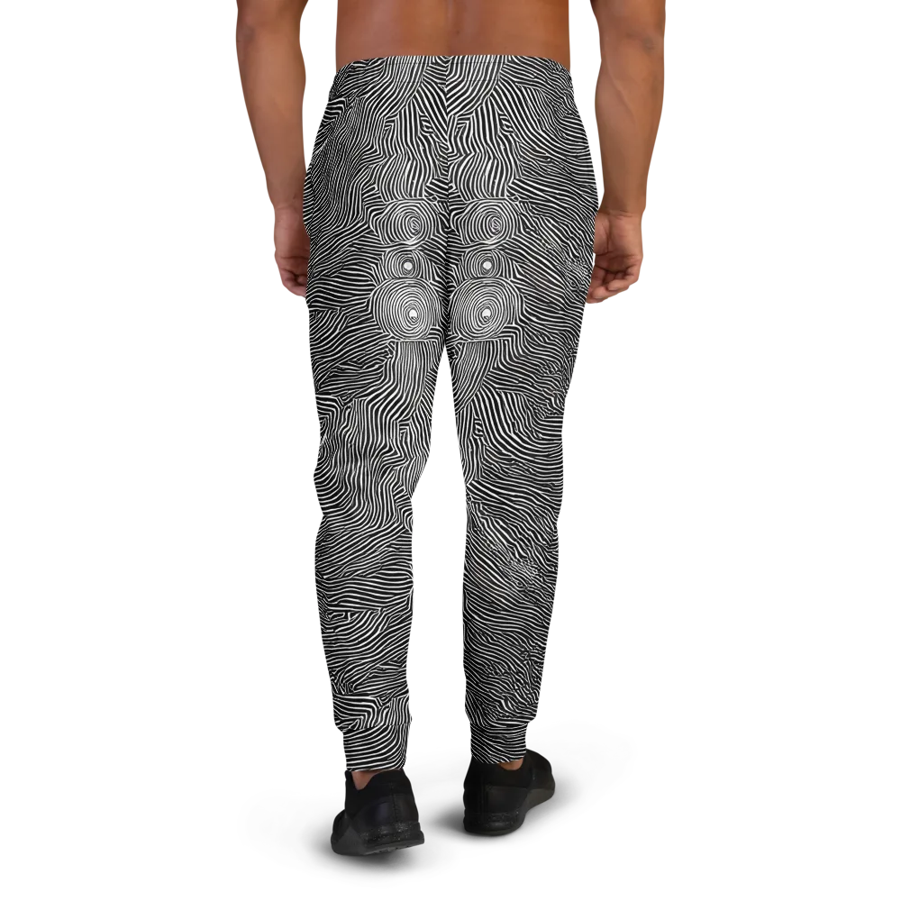 Blacktop Ripples on Men's Joggers — Back