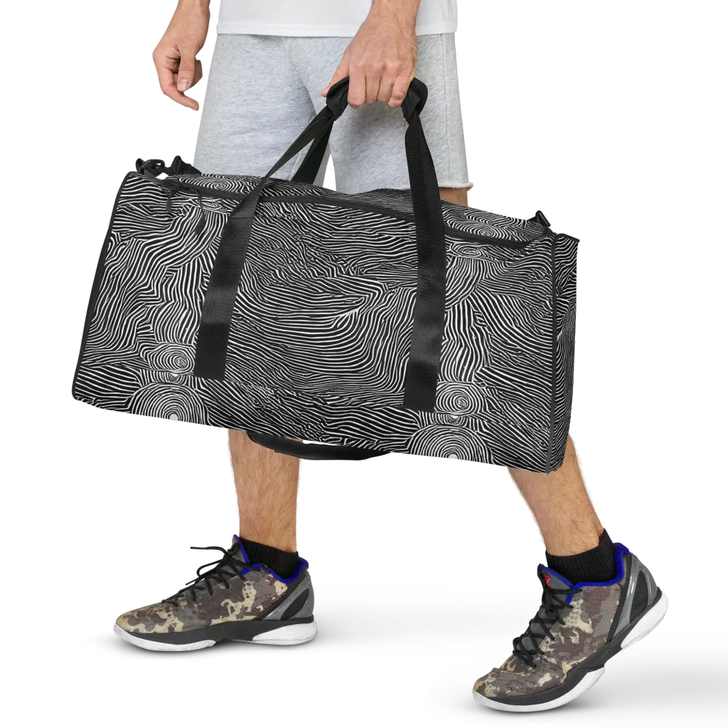 Blacktop Ripples on Duffle Bag — Front