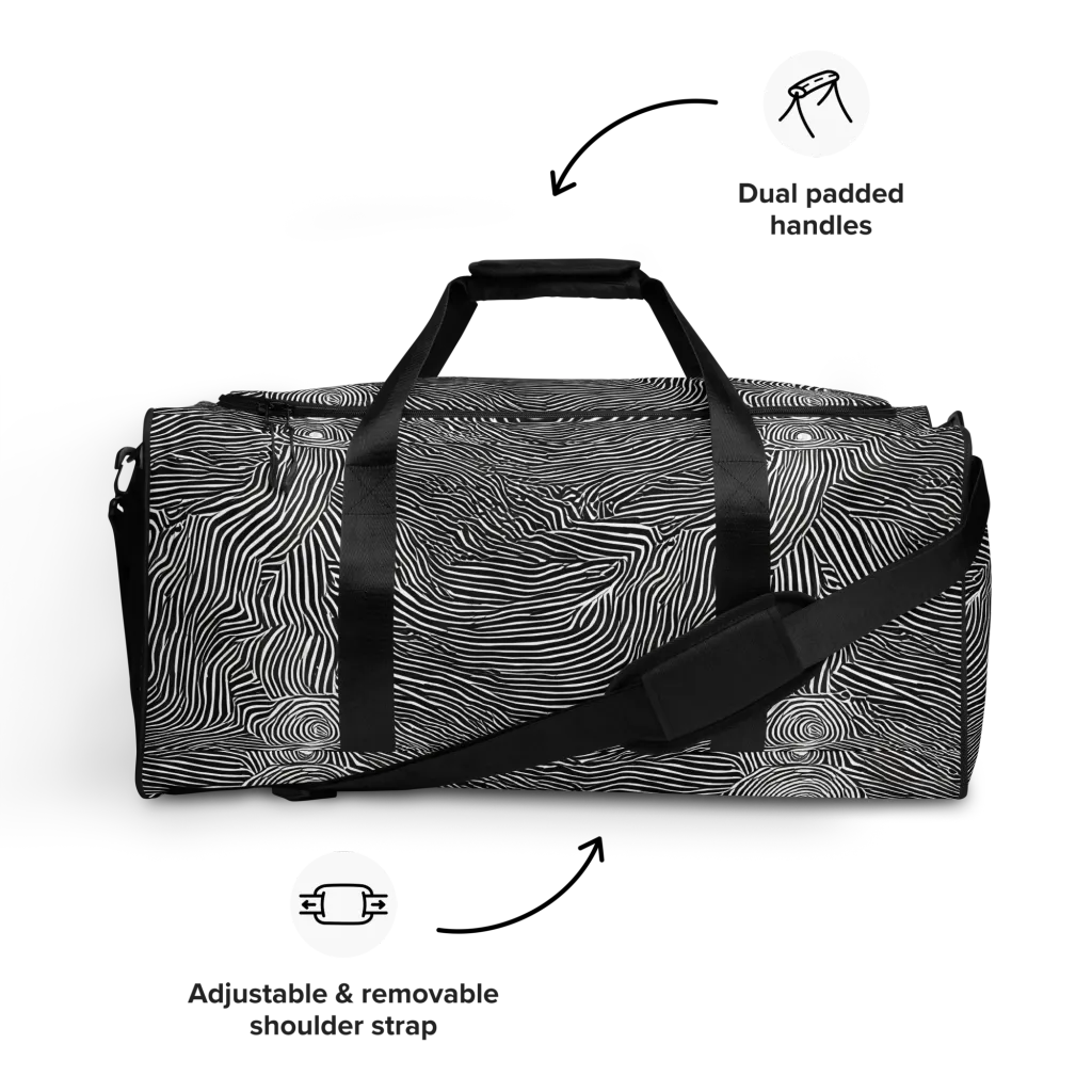 Blacktop Ripples on Duffle Bag — Front