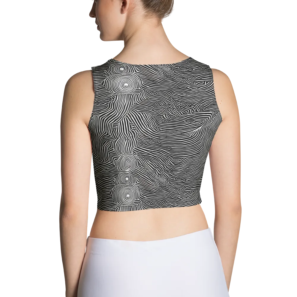 Blacktop Ripples on Crop Top — Back