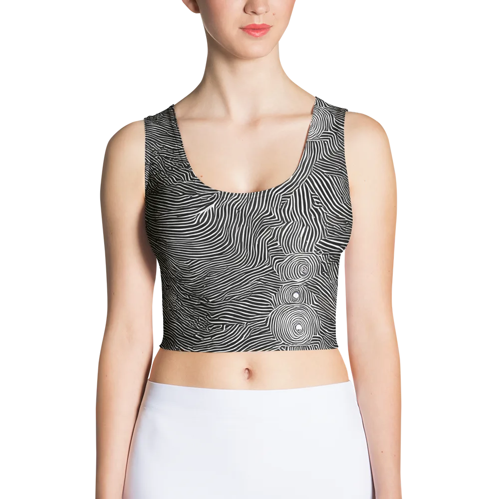Blacktop Ripples on Crop Top — Front